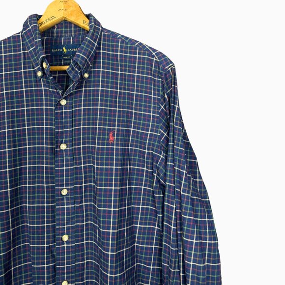 Ralph Lauren Slim Fit Plaid Button Down Shirt - Size M - Picture 7 of 7